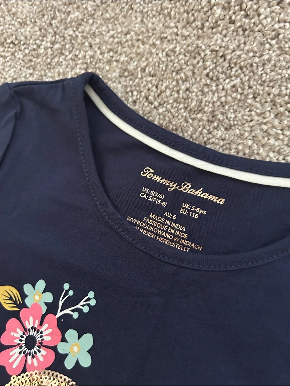 Tommy Bahama Girls Navy Floral 